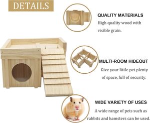 Sıçan Gerbils ve diğer küçük evcil hayvanlar için ayrılabilir gine domuz saklanma küçük hayvanlar kafes aksesuarları - Product Image 4