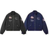 Blouson universitaire unisexe personnalisable pour l'hiver, de haute qualité, style vintage ample, motif patchwork matelassé, pour tenue décontractée en extérieur