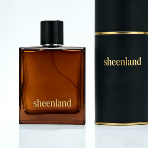 Envases de Botellas Rectangulares de Vidrio Ámbar de 50ml y 100ml para Perfume, con <span class=keywords><strong>Atomizador</strong></span> y Tapa Negra - Product Image 1