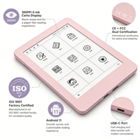 Lector de Libros Electrónicos con Pantalla de Tinta Electrónica Android 11 de 6 Pulgadas, 300PPI, RK3566 Quad Core, 3GB, 32GB, Google Play, WiFi, OTG, Retroiluminación Dual, Logotipo Personalizado OEM