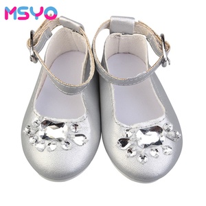 MSYO Venda Quente: Sapatos Exquisitos de Diamante Grande para Bonecas Americanas de 18 Polegadas, Sapatinhos para Bonecas Meninas - Product Image 4