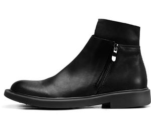 Hot Selling Large Size Mid-cut <b>Work</b> Wear Plus Velvet Warm Retro Genuine <b>Leather</b> <b>Boots</b> - Product Image 2