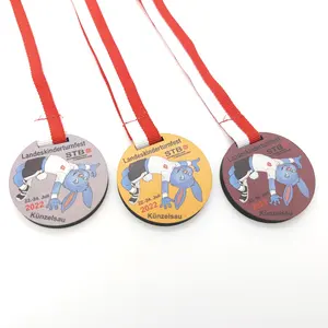 New Biodegradable Crafts Ecofriendly Wood Custom Sports Medals With Printing Or Laser Engraving Logo