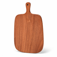 Planche à découper en bois d'ébène avec trou de suspension, planche à découper pour la cuisine, planche à servir pour le pain, le fromage, les fruits, les charcuteries