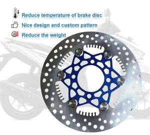 Nuevos accesorios para patinete, disco de freno delantero para motocicleta de 220mm para Yamaha MIO <span class=keywords><strong>Soul</strong></span> Honda Vario Beat Piringan, Rotor de freno de disco - Product Image 3