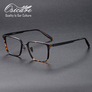 Osicare 80986 thương hiệu sang trọng <span class=keywords><strong>retro</strong></span> cổ điển Acetate quang Thông Số kỹ thuật Kính khung thiết kế kính titan Optics khung cho nam giới - Product Image 2