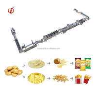 Volledig automatische machine voor het frituren van rissoles, productielijn voor aardappelchips, 100 kg/uur