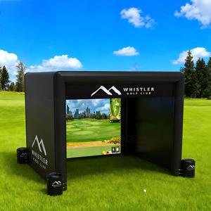 热销产品室内家庭后院充气高尔夫击球笼充气高尔夫练习模拟器室高冲击屏幕帐篷 - Product Image 1