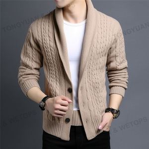 Hot Sale Stylish Nylon Cotton <strong>Shawl</strong> <strong>Collar</strong> Sweater Jacket Spring Winter Clothes Knitted <strong>Cardigan</strong> <strong>Men</strong> - Product Image 5