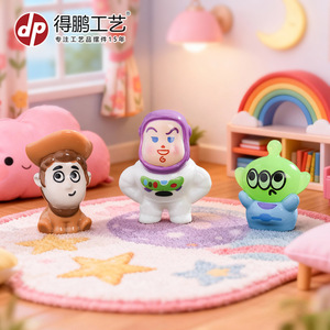 ฟิกเกอร์เรซิ่นรูปการ์ตูนสัตว์น่ารักสไตล์ Q รุ่น Dp ของตกแต่งบ้านขนาดจิ๋ว ของขวัญงานฝีมือ - Product Image 2