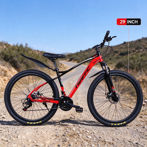 Vélo de montagne à 24 vitesses, cadre en aluminium 29 pouces, suspension avant, frein à disque, pour adulte, roue de 29 pouces et cadre en aluminium - Product Image 1