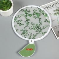 Vente en gros de Offre Spéciale avec logo personnalisé 20*20cm Ventilateurs portables pliants en plastique personnalisés avec logo par sublimation pour la publicité d'été