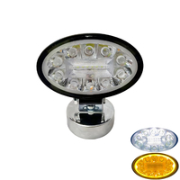 Phare de travail LED ovale super lumineux, blanc et ambre, double couleur, faisceau combiné spot et large, étanche pour camion tout-terrain et SUV