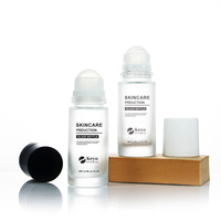 Bouteille en verre plate 50 ml avec logo personnalisé, surface mate, pour huiles essentielles roll-on, emballage de parfum, diffuseur à bâtonnets, sérum de soin de la peau, soin capillaire