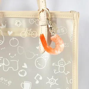 Divertido Llavero de PVC con Forma de Camarón, Llavero de Prawn, Juguete de Comida Marina para Niños, Adorno para Bolsos y Mochilas, Accesorios de Joyería para Mujer y Niña - Product Image 5