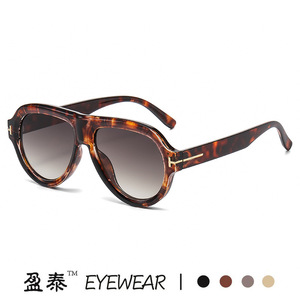Yingtai Eyewear Large Frame <b>Sunglasses</b> UV400 PC Lens <b>Women's</b> <b>Aviator</b> Style Black - Product Image 2