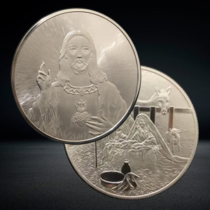 Pièces commémoratives personnalisées en métal, souvenirs d'église, pièce commémorative de Jésus, pièces commémoratives pour la Cène des Douze Apôtres - Product Image 3