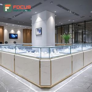 Custom Jewelry Store Display System Wood <b>Frame</b> Brand Store Showcase Cabinet - Product Image 2