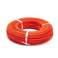 Fil électrique isolé en fibre de verre recouvert de caoutchouc silicone, cuivre étamé, câble haute température