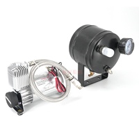 Kit Compresseur de Suspension Pneumatique 12V 150PSI avec Mini Réservoir d'Air 2L et Protection Contre les Surcharges Thermiques pour Système de Suspension Pneumatique de Camions, Remorques et Autobus