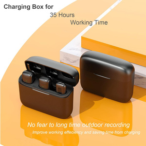 Micrófono Lavalier J13 Caja de batería inalámbrica Micrófono Reducción de ruido Micrófono de entrevista de grabación de video para dos personas - Product Image 3