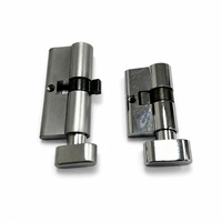 Cylindre de serrure de porte cylindrique zingué avec bouton rotatif, 3 clés, vente en gros, logo personnalisé, OEM pour maison, bureau, hôtel