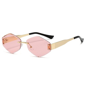 Nuovi Occhiali da Sole Unisex Senza Montatura a Forma di Diamante con Protezione UV400, Stile Europeo e Americano - Product Image 5