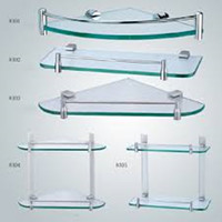 Étagère d'angle en verre trempé pour salle de bain, 6 mm, 8 mm, 10 mm
