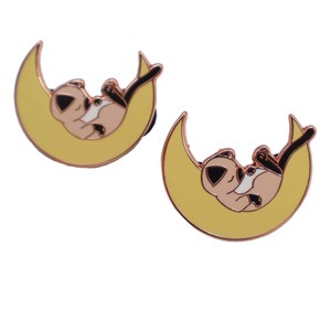 Logo gratuit mignon dessin animé en métal pour épinglette avec logo de thé teint impression découpée pour vêtements Anime Nature chapeau collier - Product Image 4