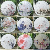 40 couleurs de parapluie de mariage, fournisseur de papier à l'huile blanche, parapluie de danse en bambou, Art déco, Parasol artisanal, Parasol en tissu chinois