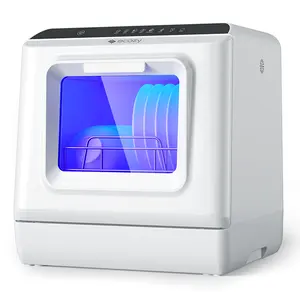 Kyvol Small Smart Dishwasher Machine 5 Washing Cycles Heat Drying Low Noise Smart App Control Dishwashers