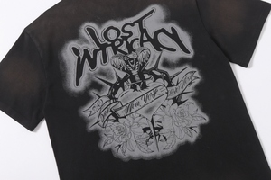 ผู้ผลิตเสื้อผ้า ชุดเซ็ตเสื้อยืดและกางเกงขาสั้นผู้ชายแบบย้อมสีเอซิด 2 ชิ้น ดีไซน์เนอร์ลายเพชรฮอต ดีไซน์หรูหรา สำหรับผู้ชาย - Product Image 3