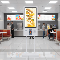Terminal de commande automatique intelligent de 21,5 pouces pour utilisation en intérieur, kiosque de paiement en libre-service pour la restauration rapide, pour KFC, McDonald's, pour l'équipement des restaurants