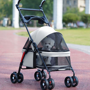 Penjualan laris kereta dorong hewan peliharaan pembawa hewan kecil Travel 4 roda kereta bayi untuk anjing besar - Product Image 2