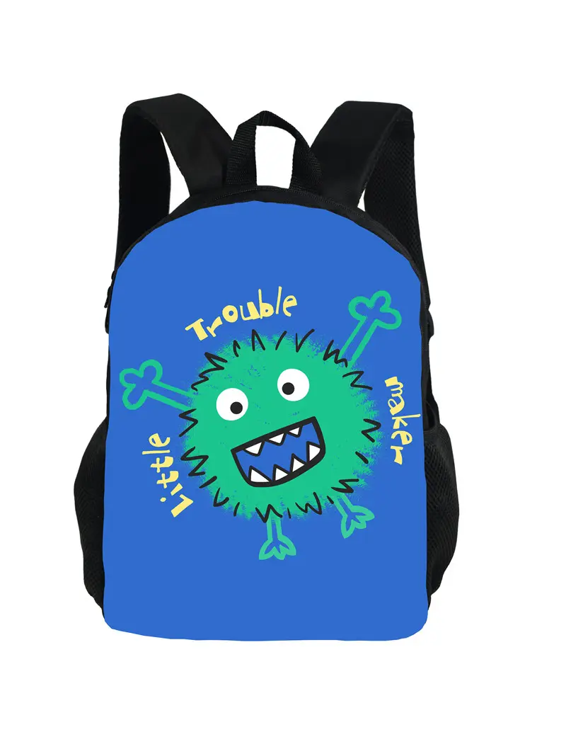 Hot selling school boy girl kids backpacks cute cartoon monster bag for children school bags