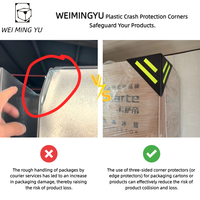 Protecteur d'angle en plastique réfléchissant trois faces (grande taille) pour l'emballage et le transport express des cartons d'appareils électroménagers