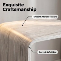 Table d'appoint carrée en acrylique personnalisable, marbre blanc, style moderne et luxueux, pour hôtel, salon, canapé, chambre à coucher, table de chevet