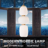 Lampe suspendue en verre LED de style nordique moderne et simple, approuvée par les designers, lustre artistique de style japonais, CRI élevé 90, garantie 3 ans