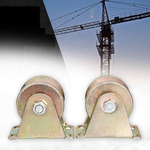 Roulettes de <span class=keywords><strong>porte</strong></span> <span class=keywords><strong>coulissante</strong></span> en V miniatures, en acier durable avec support, accessoires de roue portables de remplacement, résistantes à l'usure et épaisses - Product Image 2