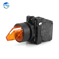 Interrupteur à bouton-poussoir à sélection de verrouillage LVBO LB-XB5-AK 2NO 1NC LED Protection IP53 6V-380V 3A-6A 250V ROHS