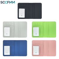 SCCFMM - Porta Pasaportes de Sublimación por Transferencia Térmica, Material PU, Diseño Geométrico, Gran Capacidad, Múltiples Ranuras para Tarjetas