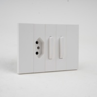 Interruptor de Pared de Doble Polo Estándar Estadounidense, Madera de Nogal, Puerto USB Tipo A, Modular KLASS 118, Lujo y Alta Calidad