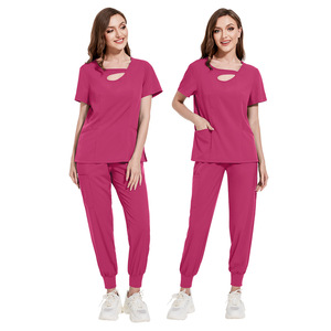 2024 Spandex Gommage Uniformes Ensembles Travail Joggers Scrubs Hôpital Infirmière Uniforme Ensembles <span class=keywords><strong>Spa</strong></span> Uniforme Paire - Product Image 2