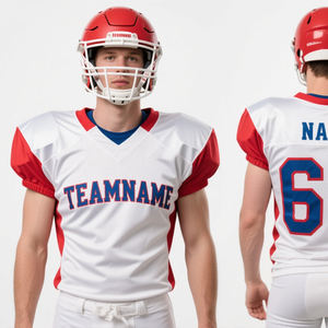 定制美式橄榄球服装制造商 刺绣热升华定制美式橄榄球球衣 - Product Image 1