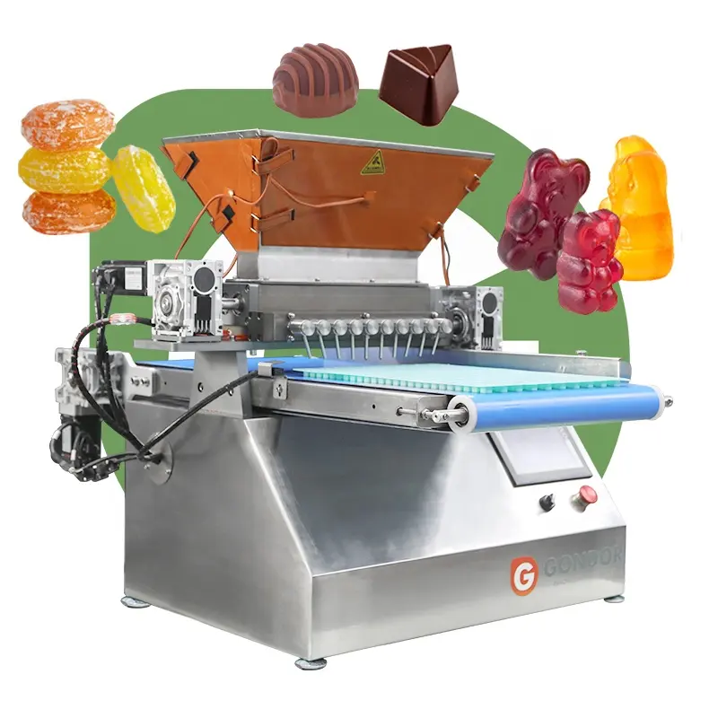 Voll automatische Desktop-Tischplatte Sweet Vitmin Jelly Gumme Gummy Candy Bear Depositer Maschine 20 kg pro Stunde herstellen