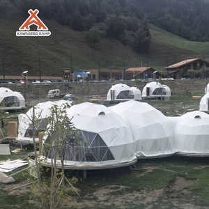 Dôme géodésique de luxe en PVC Kawagebo Kamp (KK) <span class=keywords><strong>5M</strong></span>+<span class=keywords><strong>5M</strong></span>+3M de diamètre, triple connexion, pour glamping, hôtel, resort, tente - Product Image 2