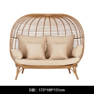 Sillas Columpio Modernas para Exteriores, Tejidas a Mano en Ratán con Cojines Impermeables para Hoteles, Terrazas, Jardín y Patio - Product Image 2