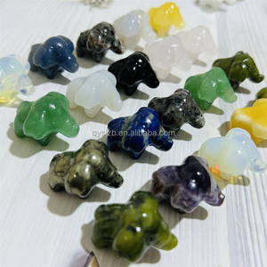 Escultura de Pokémon <span class=keywords><strong>Phanpy</strong></span> Delicadamente Tallada, Figura de Gema Natural Pulida para Exhibición de Fans, Colección de Cristales - Product Image 2