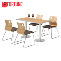 Ensemble de table à manger en bois pour restaurant, mobilier de restaurant en contreplaqué pour cour de restauration, à vendre