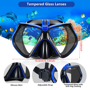 Máscara de <span class=keywords><strong>Buceo</strong></span> con Soporte para <span class=keywords><strong>GoPro</strong></span>, Cristal Templado Antivaho, Máscara de Snorkel a Prueba de Fugas - Product Image 5